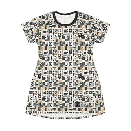 Elevated Athleisure Modern Sophistication With Sporty Elements T-Shirt Dress - 8404 Design-57