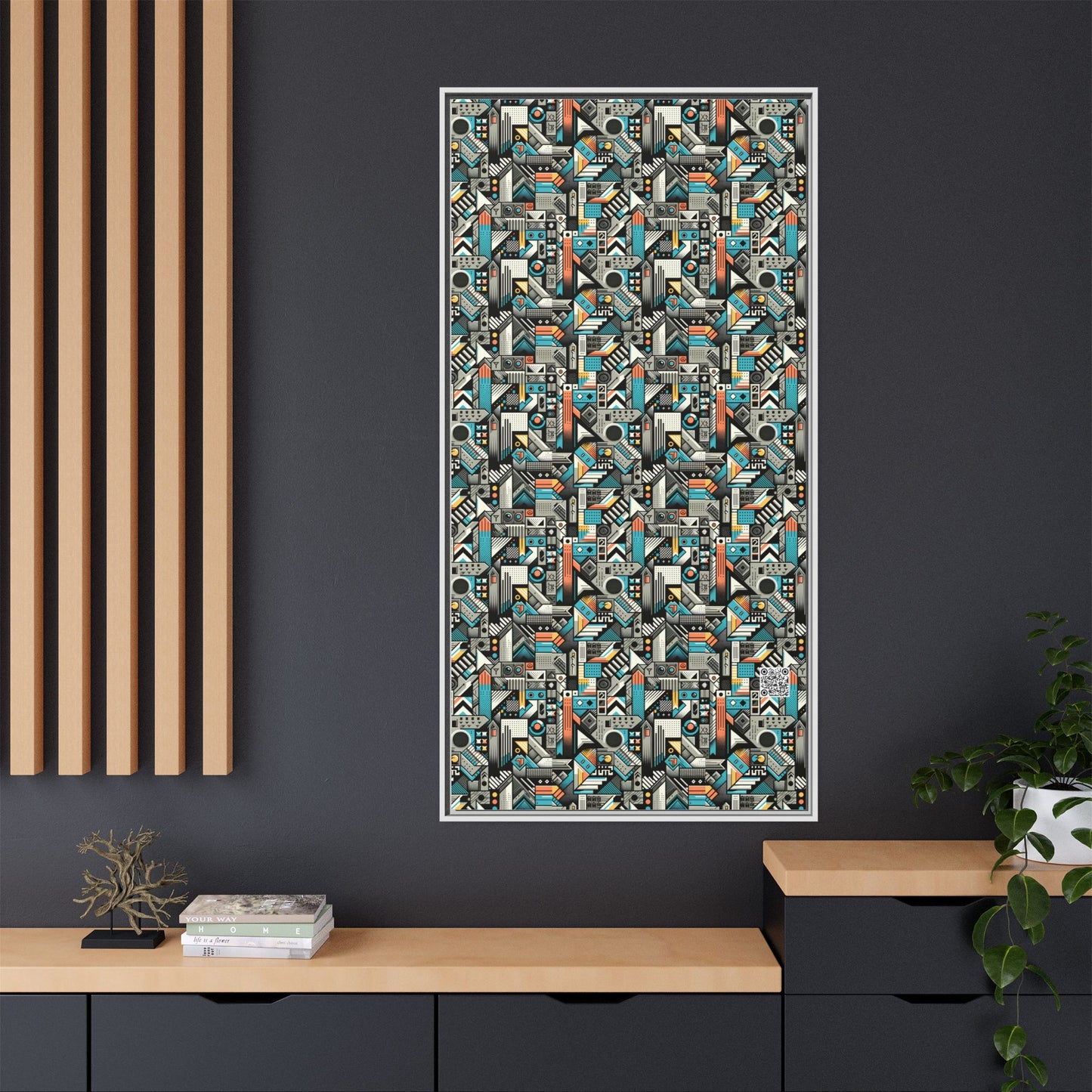 Digital Street Art Urban Street Style Matte Canvas, Framed (multi-color) - 8404 Design-81 B