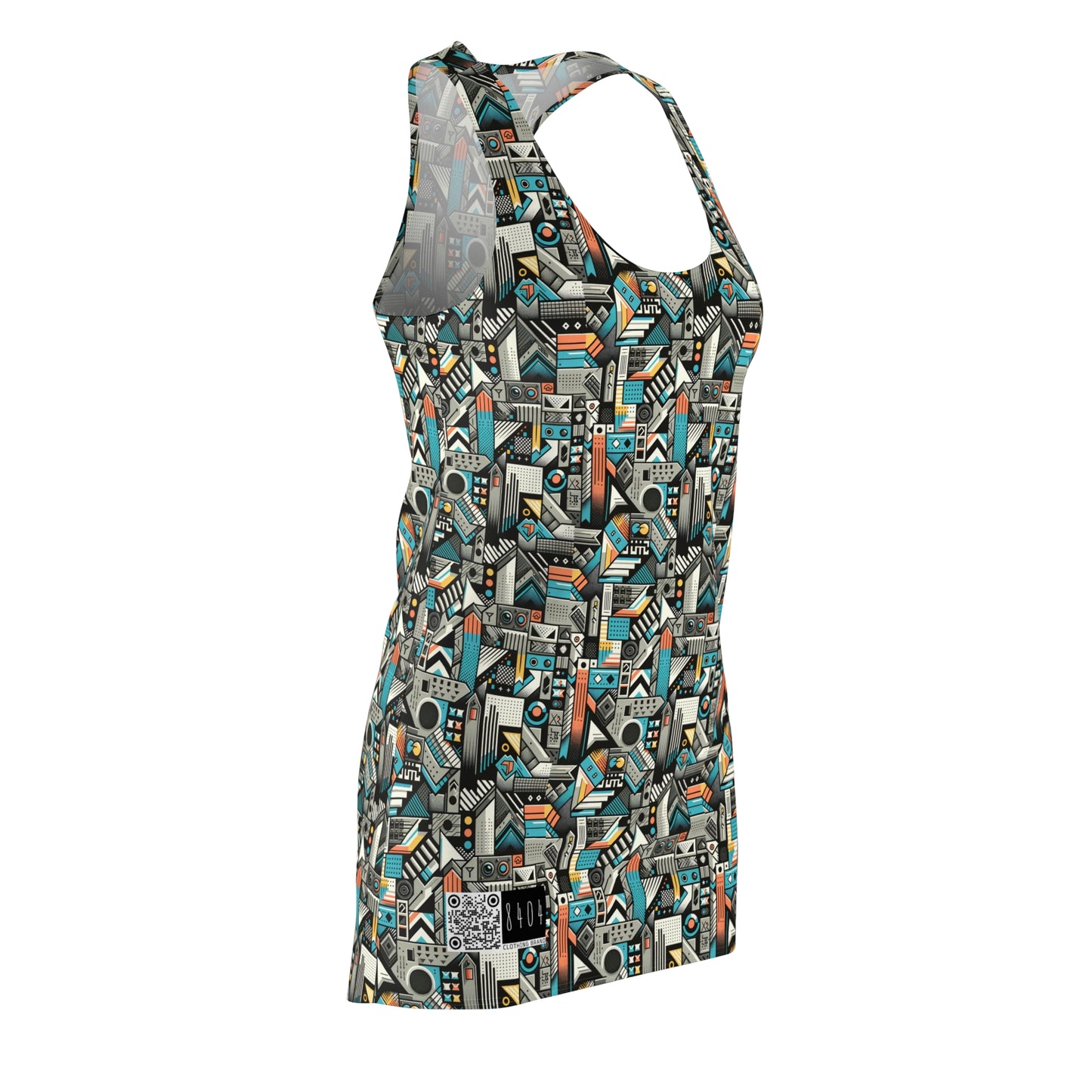Digital Street Art Urban Street Style Women's Cut & Sew Racerback Dress - 8404 Design-81