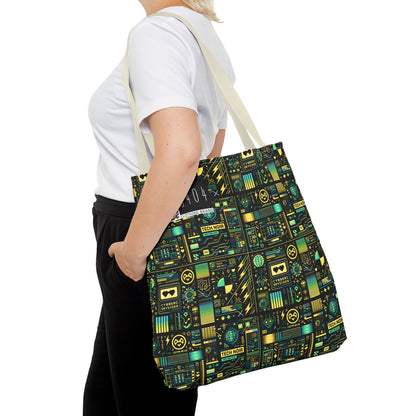 Digital Dystopia Tech Noir Tote Bag - 8404 Design-57