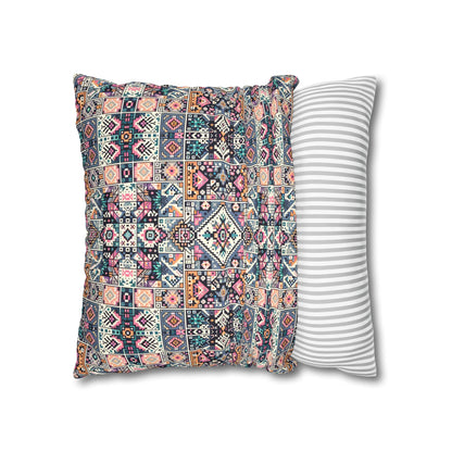 Faux Suede Square Pillowcase - 8404 Design-02
