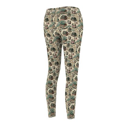 Cultural Artisanal Fusion Contemporary Cultural Elegance Women's Cut & Sew Casual Leggings - 8404 Design-68