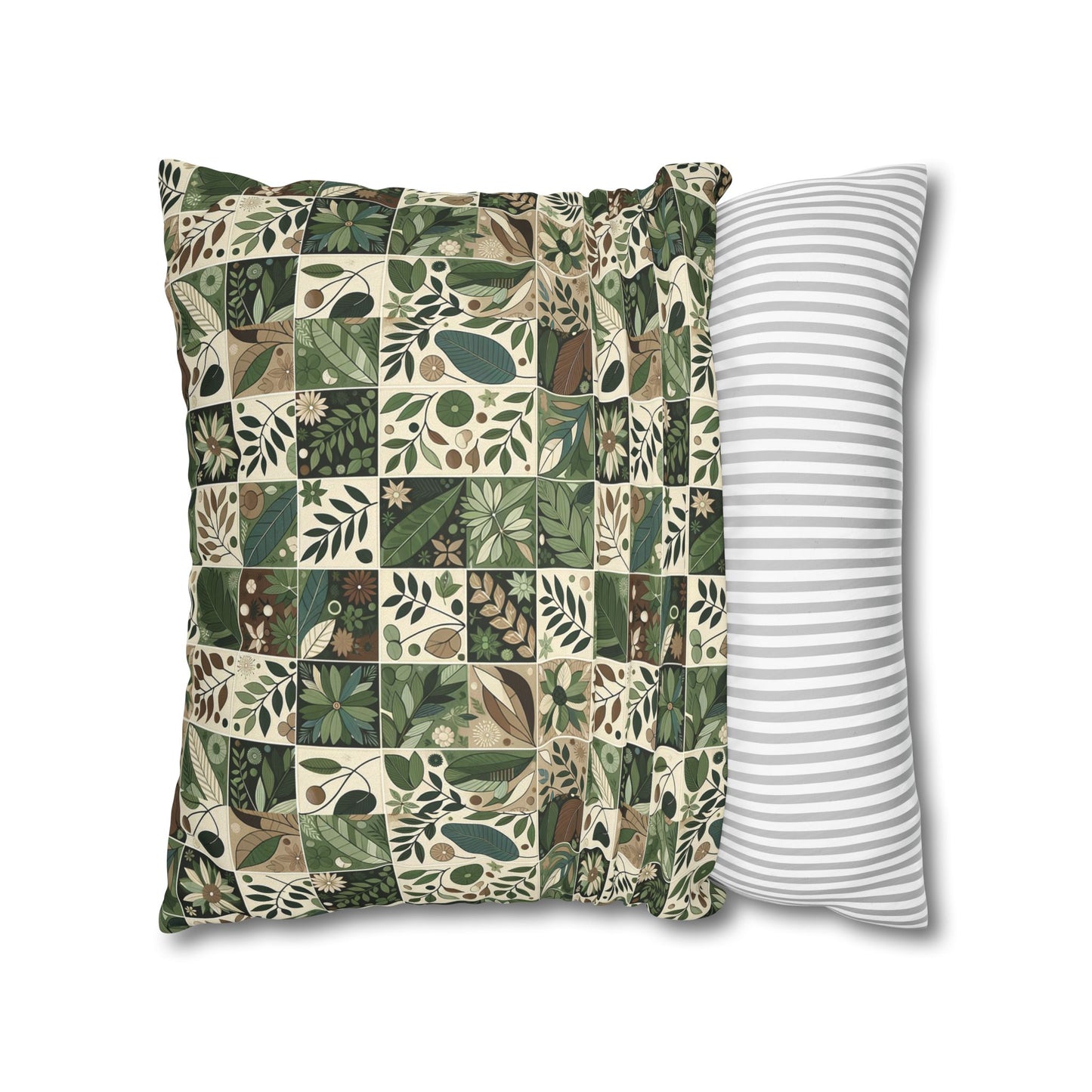 Streetwear Sustainability Environmentally Conscious Streetwear with a Natural Aesthetic Faux Suede Square Pillowcase - 8404 Design-57