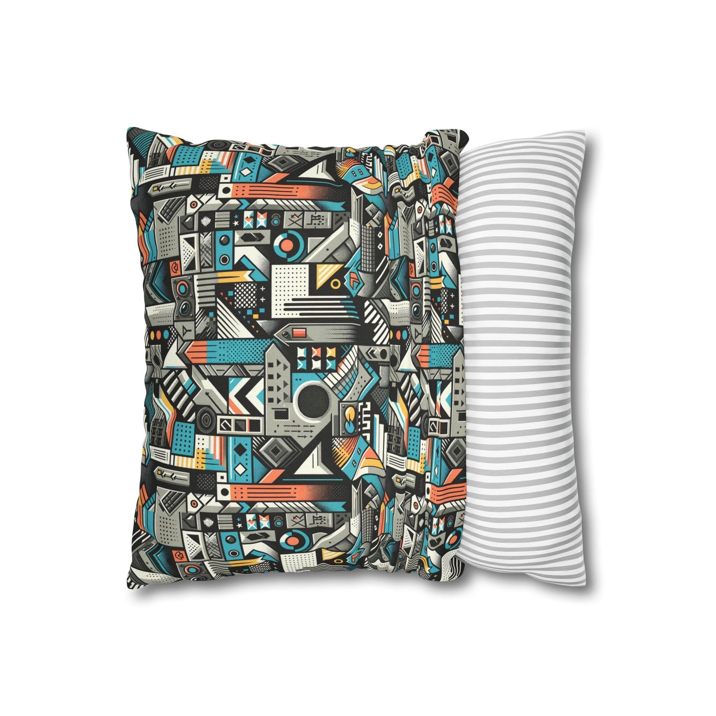 Digital Street Art Urban Street Style Spun Polyester Square Pillowcase - 8404 Design-81