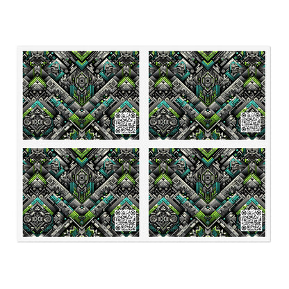 Tech-Infused Graphics Tech-Forward Streetwear Sticker Sheets - 8404 Design-48