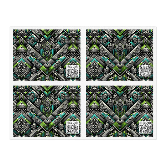 Tech-Infused Graphics Tech-Forward Streetwear Sticker Sheets - 8404 Design-48