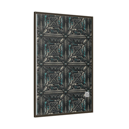 Tech Noir Futuristic Tech Aesthetic with a Dark Twist Matte Canvas, Framed (multi-color) - 8404 Design-59 A