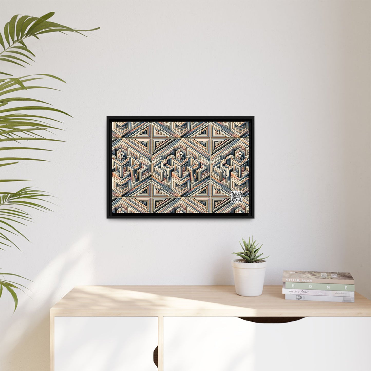 Tech Illusion Graphics Futuristic Artistry Matte Canvas, Framed (multi-color) - 8404 Design-52 B