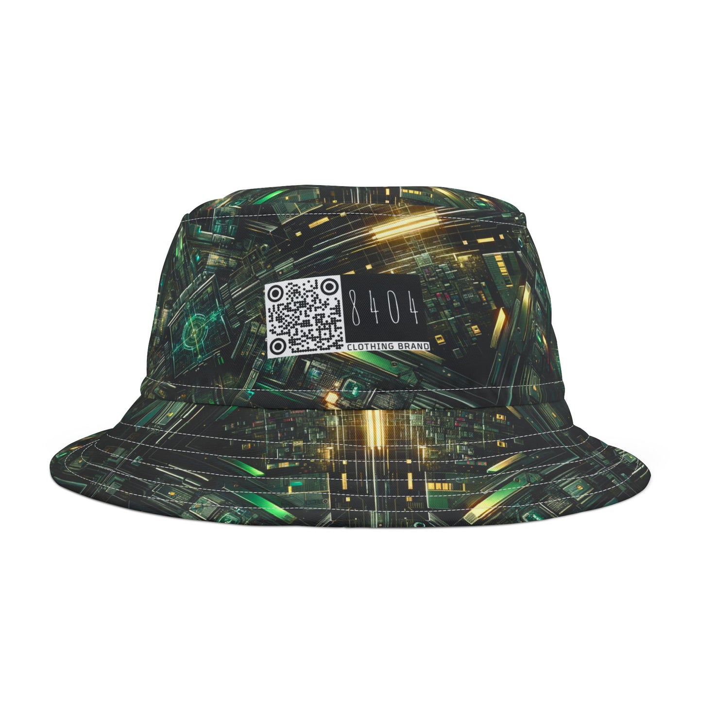 Tech Noir Graphics Tech-Inspired Streetwear Bucket Hat - 8404 Design-56