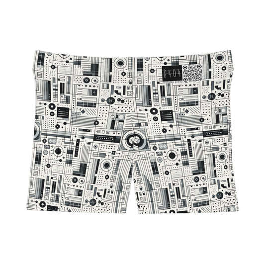 Digital Minimalism Minimalist Tech Women's Shorts - 8404 Design-53
