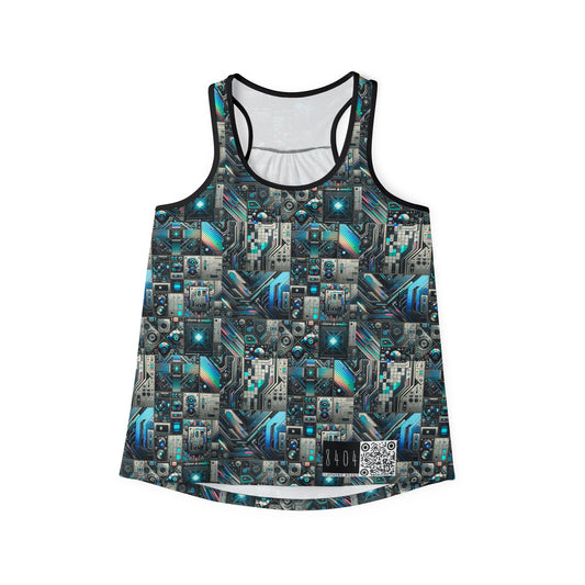 Tech-Infused Futurism Sleek Tech Edge Women's Tank Top - 8404 Design-48