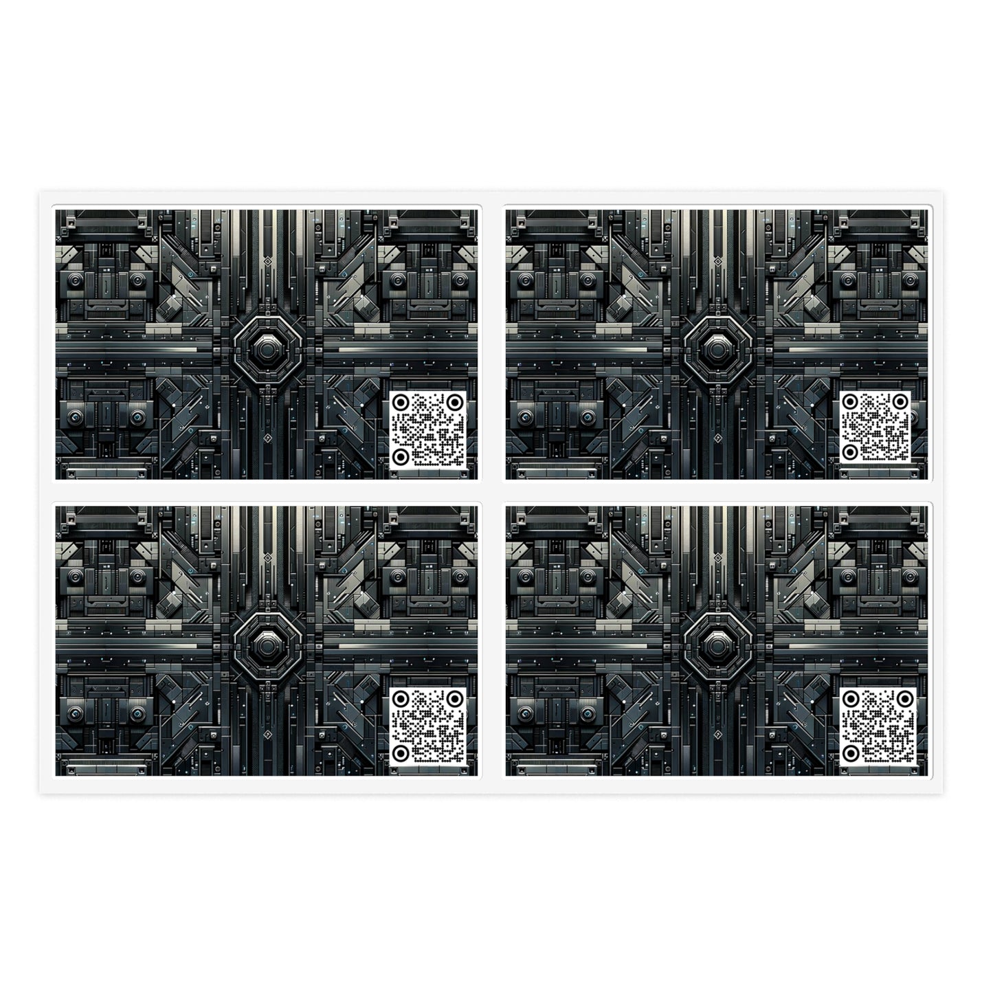 Tech Noir Futuristic Tech Aesthetic with a Dark Twist Sticker Sheet - 8404 Design-68