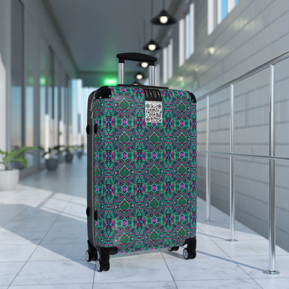 Digital Glitch Vibes Tech-Inspired Streetwear Suitcase - 8404 Design-71