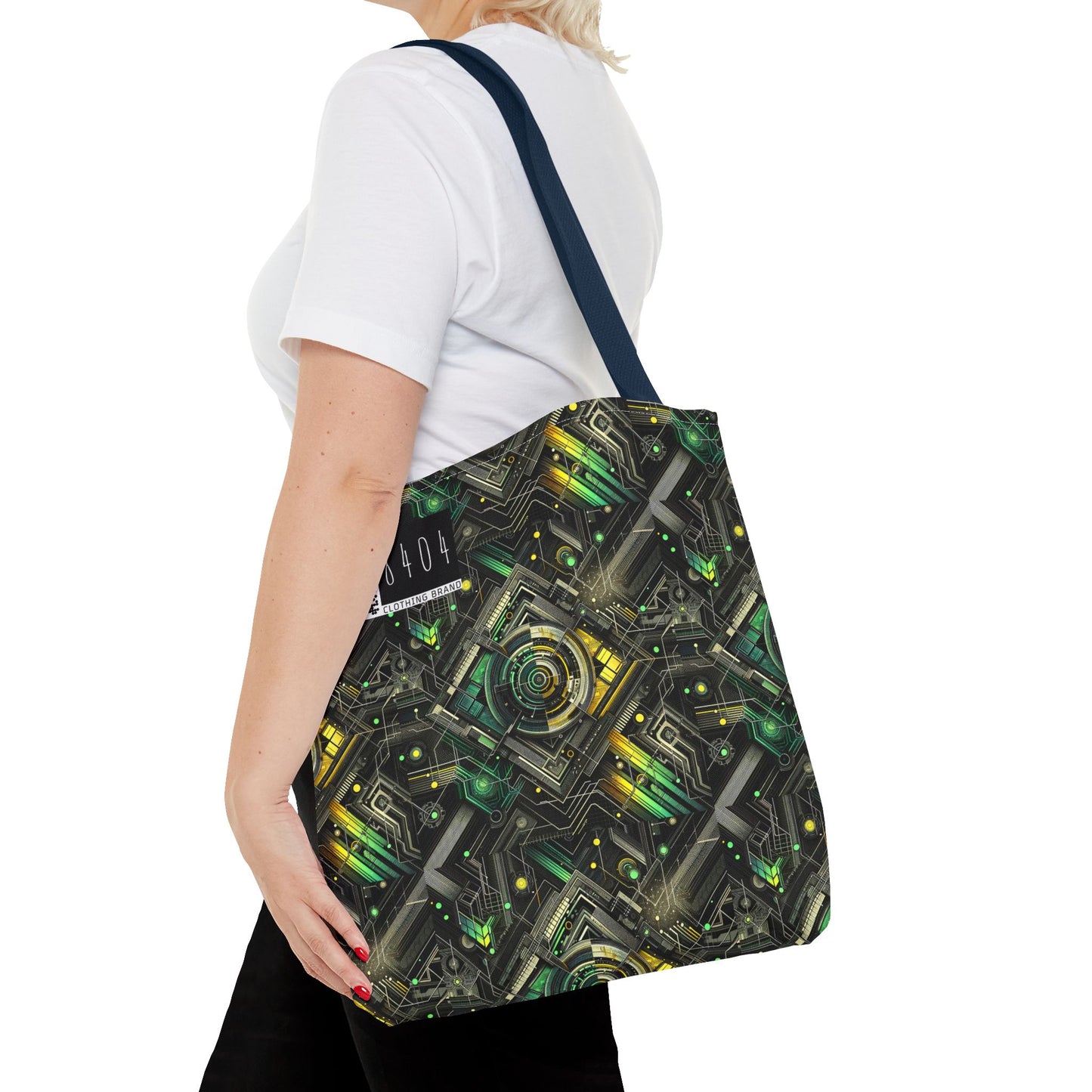 Tech Noir Graphics Tech-Inspired Streetwear Tote Bag - 8404 Design-57