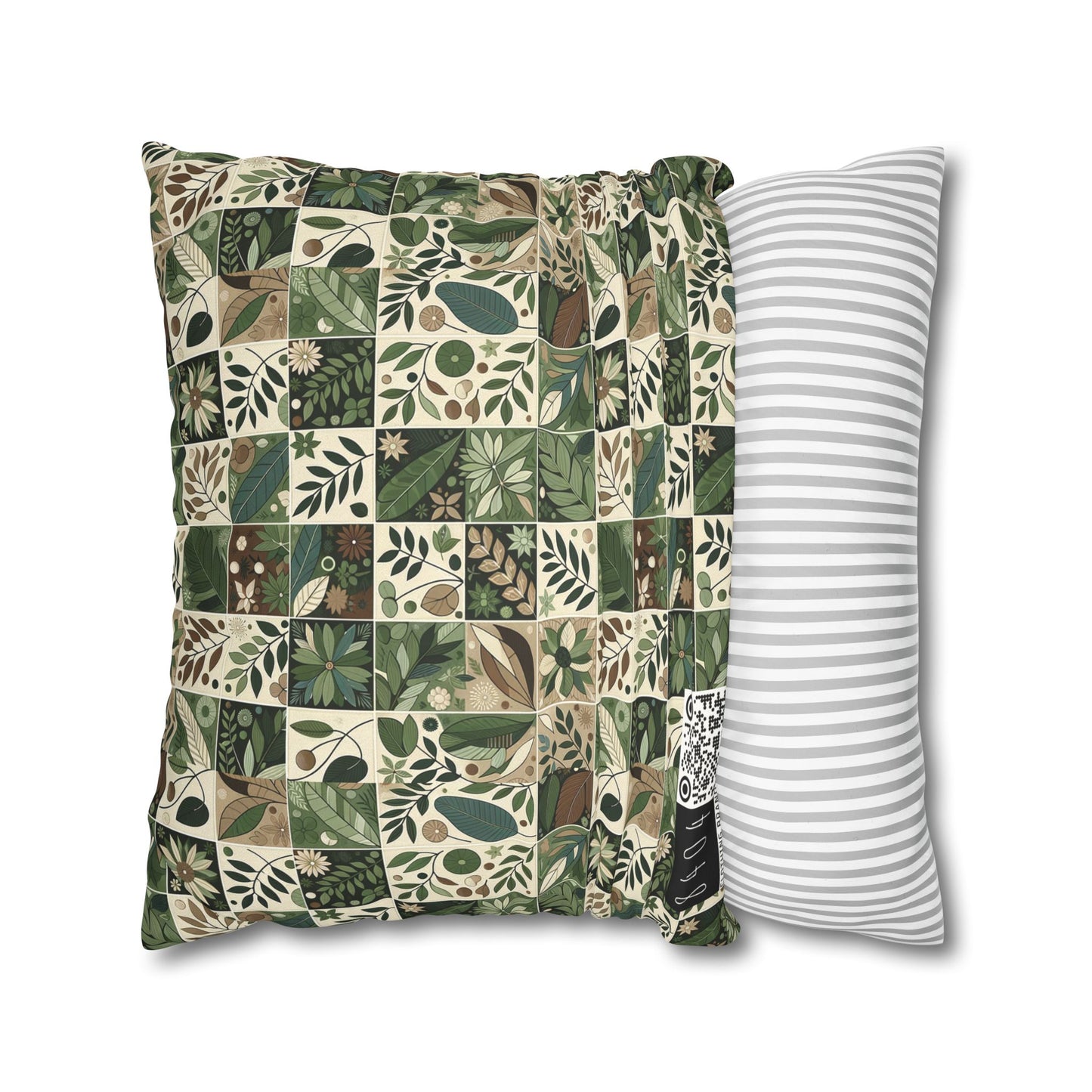 Streetwear Sustainability Environmentally Conscious Streetwear with a Natural Aesthetic Faux Suede Square Pillowcase - 8404 Design-57