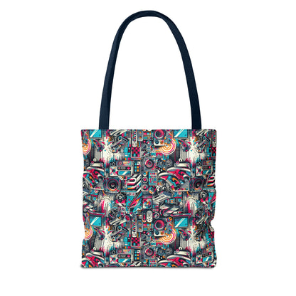 Urban Graffiti Fusion Eclectic Street Art Meets Modern Tech Culture Tote Bag - 8404 Design-50