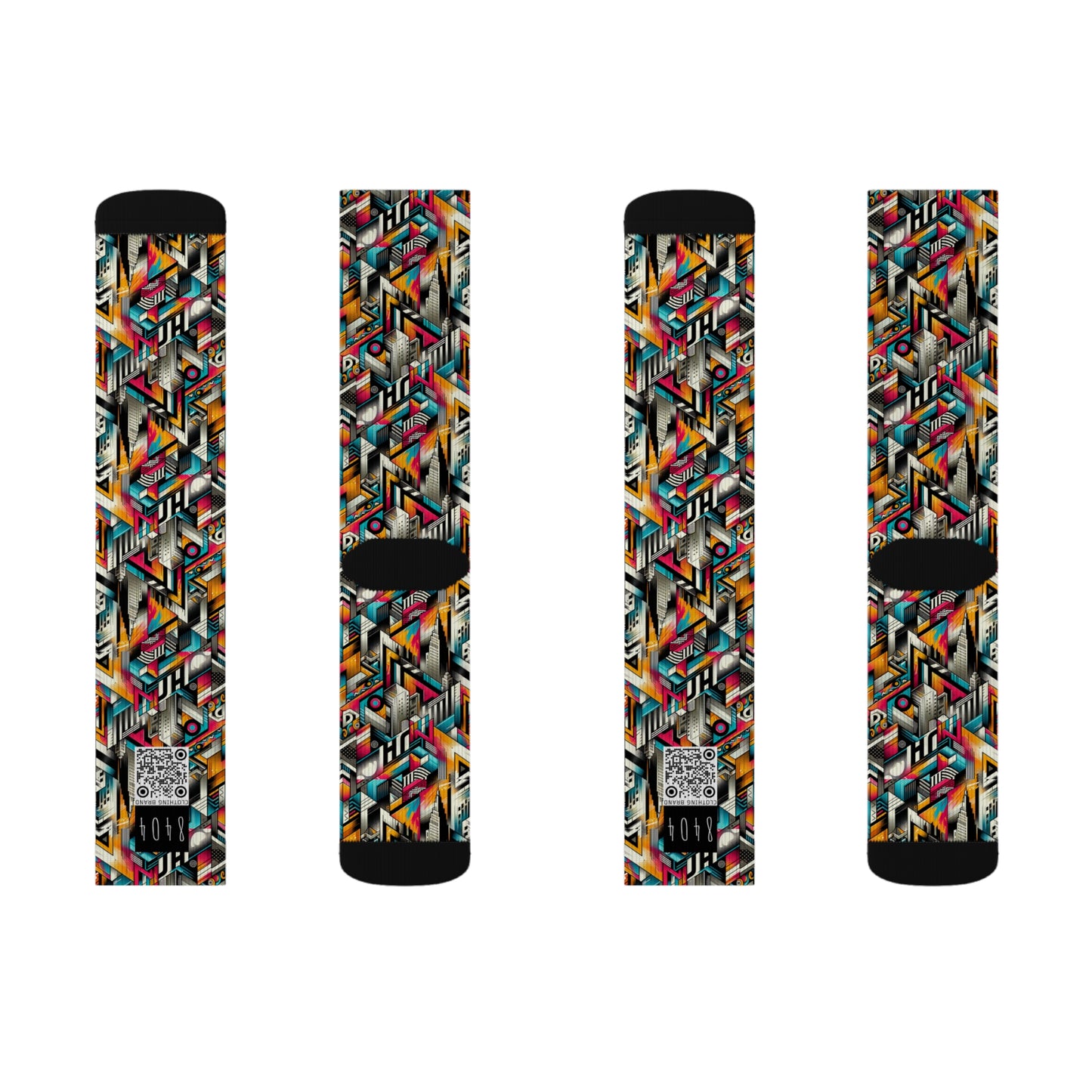 Graffiti Revival Urban Street Art Sublimation Socks - 8404 Design-62