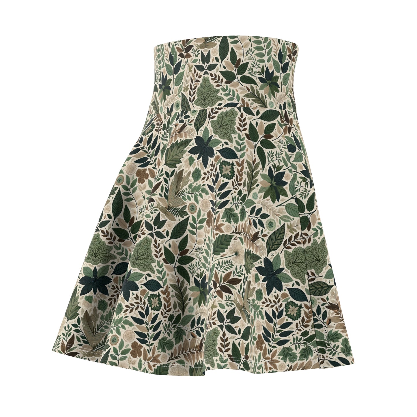 Streetwear Sustainability Environmentally Conscious Streetwear with a Natural Aesthetic Women's Skater Skirt - 8404 Design-57