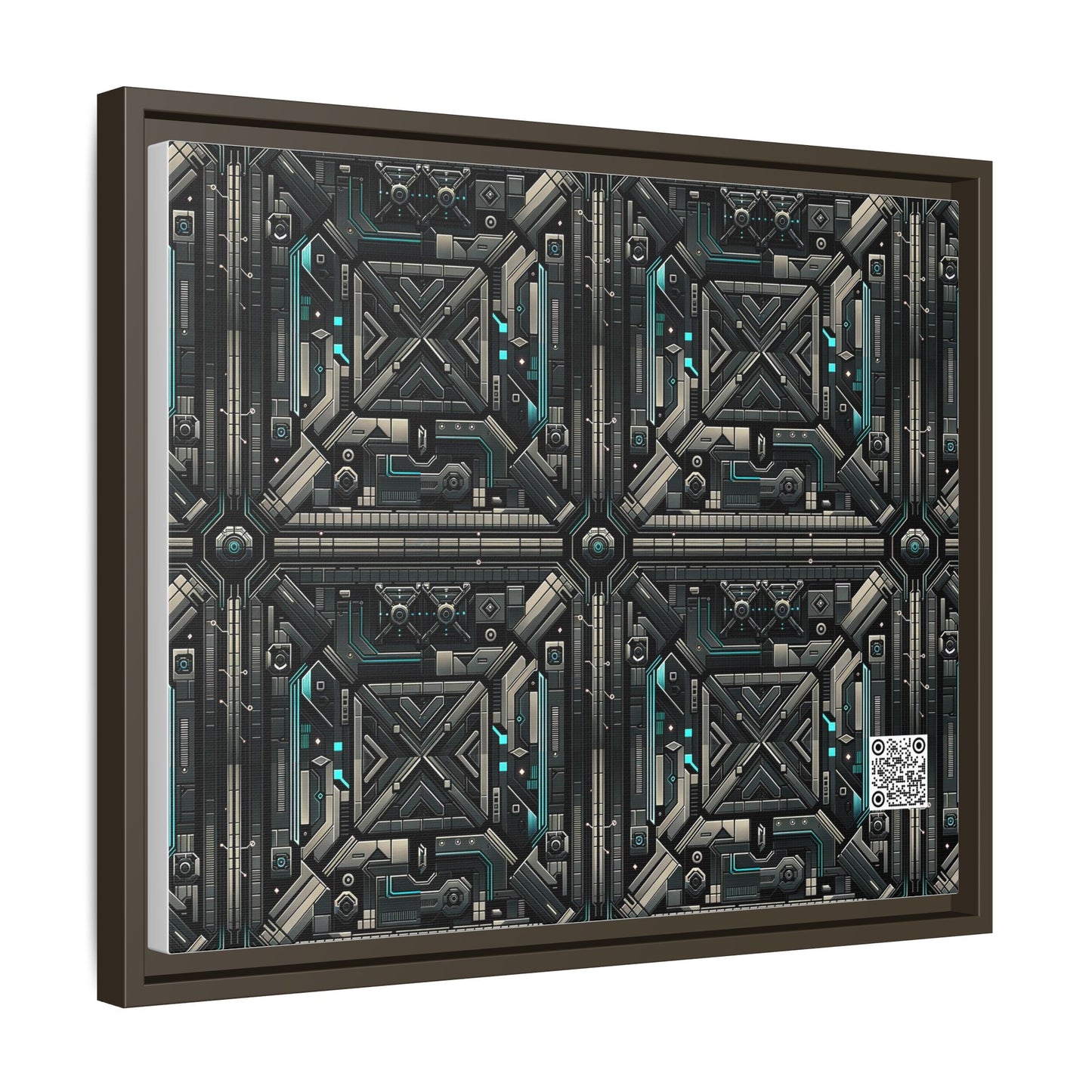 Tech Noir Futuristic Tech Aesthetic with a Dark Twist Matte Canvas, Framed (multi-color) - 8404 Design-59 A