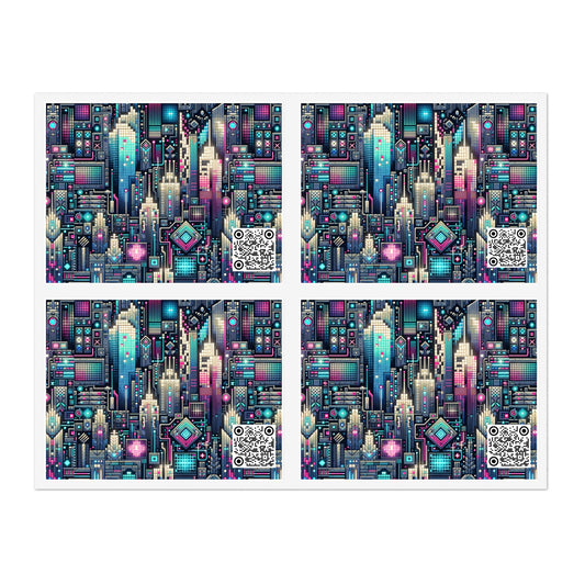 Digital Renaissance Tech-Forward Maximalism Sticker Sheets - 8404 Design-56