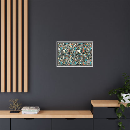 Digital Street Art Urban Street Style Matte Canvas, Framed (multi-color) - 8404 Design-81 B