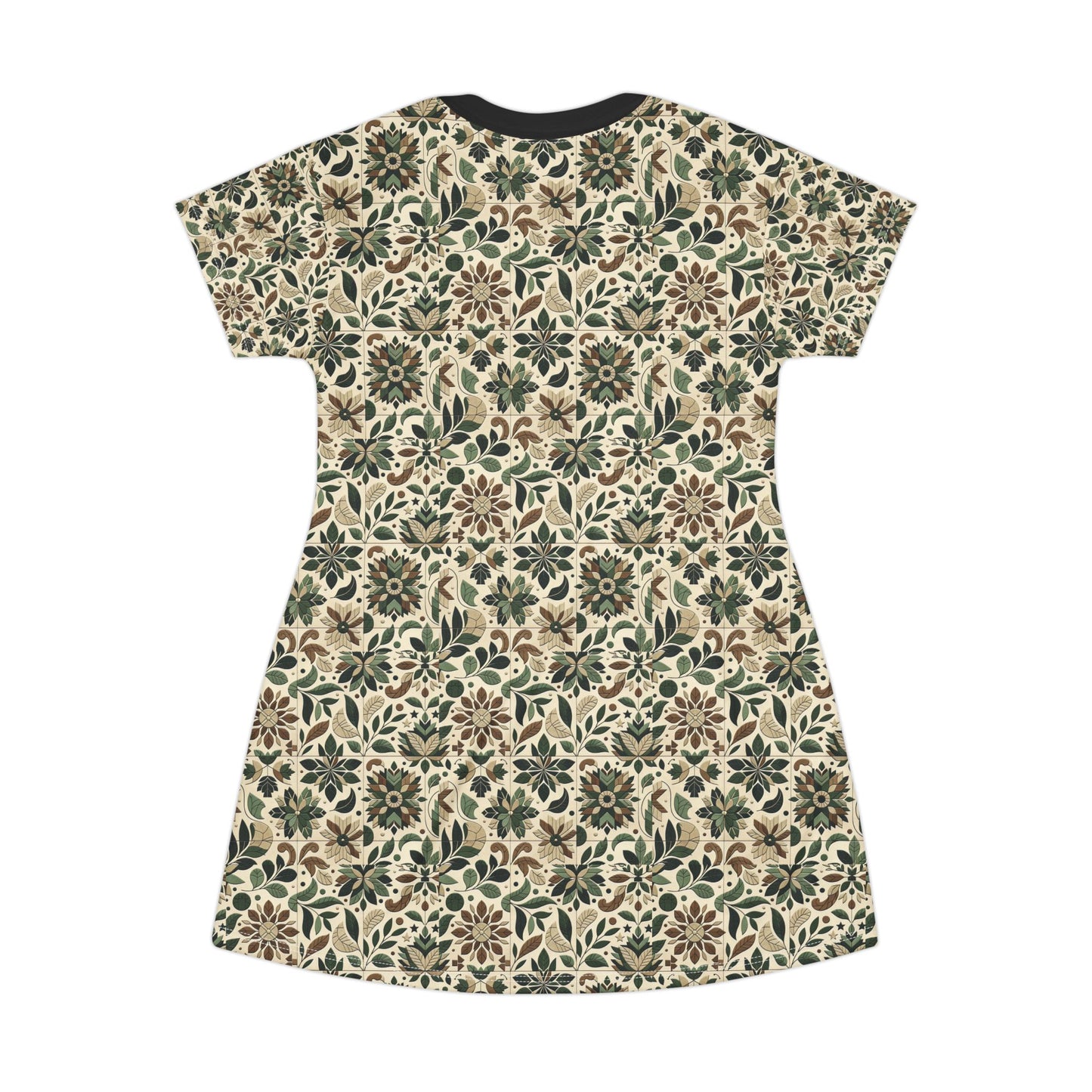 Streetwear Sustainability Environmentally Conscious Streetwear with a Natural Aesthetic T-shirt Dress - 8404 Design-56