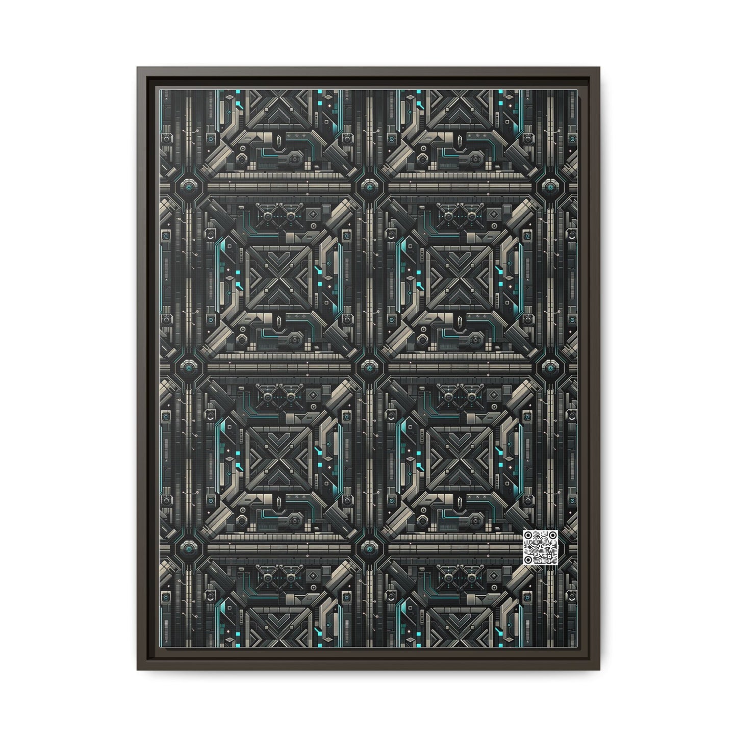 Tech Noir Futuristic Tech Aesthetic with a Dark Twist Matte Canvas, Framed (multi-color) - 8404 Design-59 A