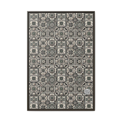 Cyber Garden Party Tech Garden Extravaganza Matte Canvas, Framed (multi-Color) - 8404 Design-45 A