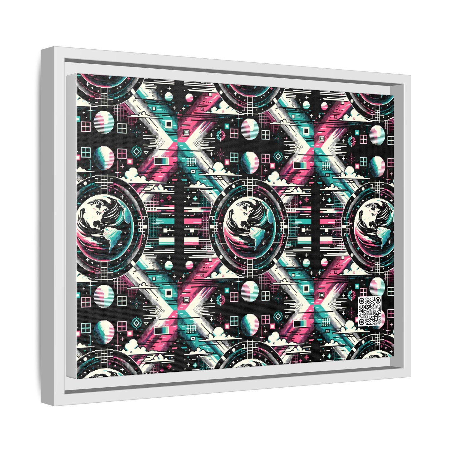 Digital Artistry Digital-native Streetwear Matte Canvas, Framed (multi-color) - 8404 Design-62 A