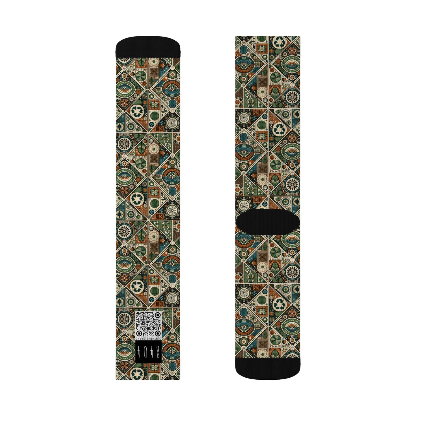 Sustainable Streetwear Sustainability-conscious Urban Style Sublimation Socks - 8404 Design-67