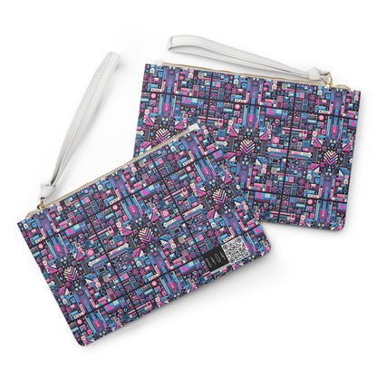 Digital Rebellion Youthful Streetwear with a Rebellious Digital Twist Clutch Bag - 8404 Design-65