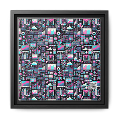 Digital Rebellion Youthful Streetwear with a Rebellious Digital Twist Matte Canvas, Framed (multi-color) - 8404 Design-71 B