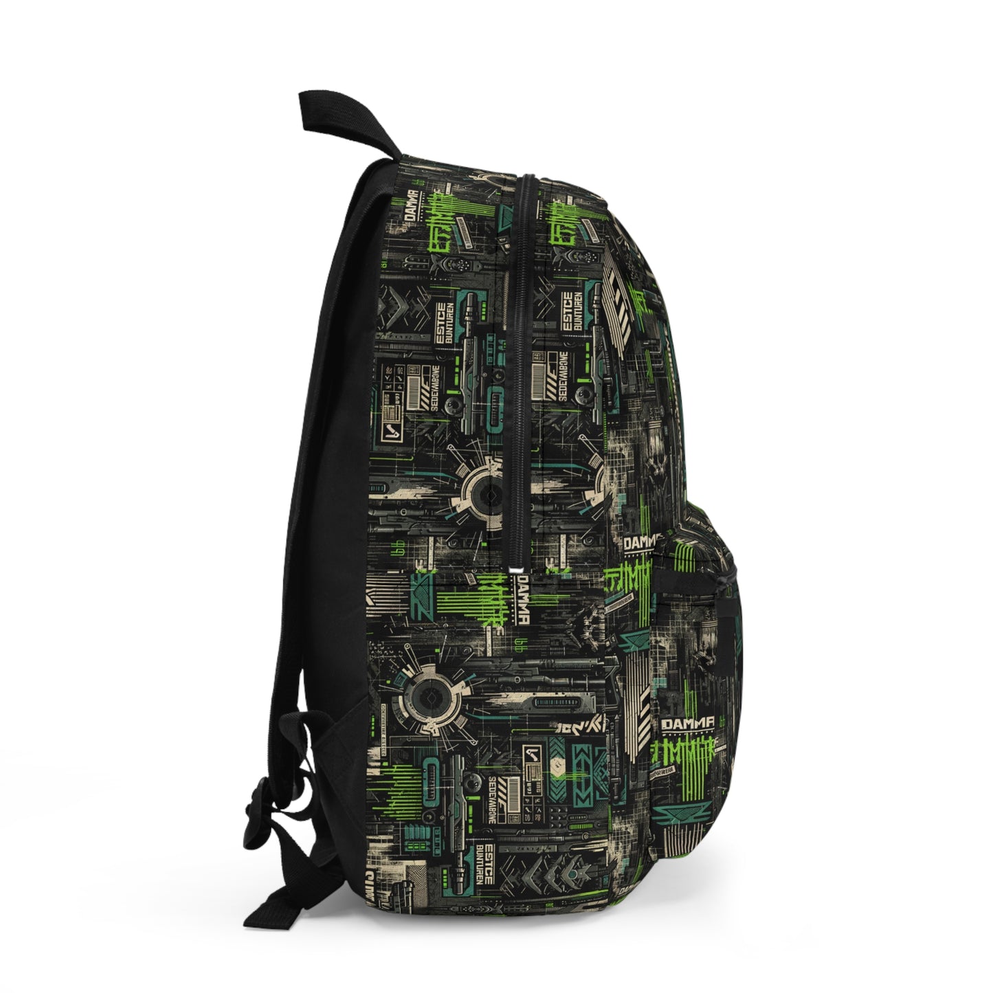 Digital Punk Tech-Inspired Streetwear With a Rebellious Edge Backpack - 8404 Design-69