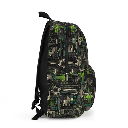 Digital Punk Tech-Inspired Streetwear With a Rebellious Edge Backpack - 8404 Design-69