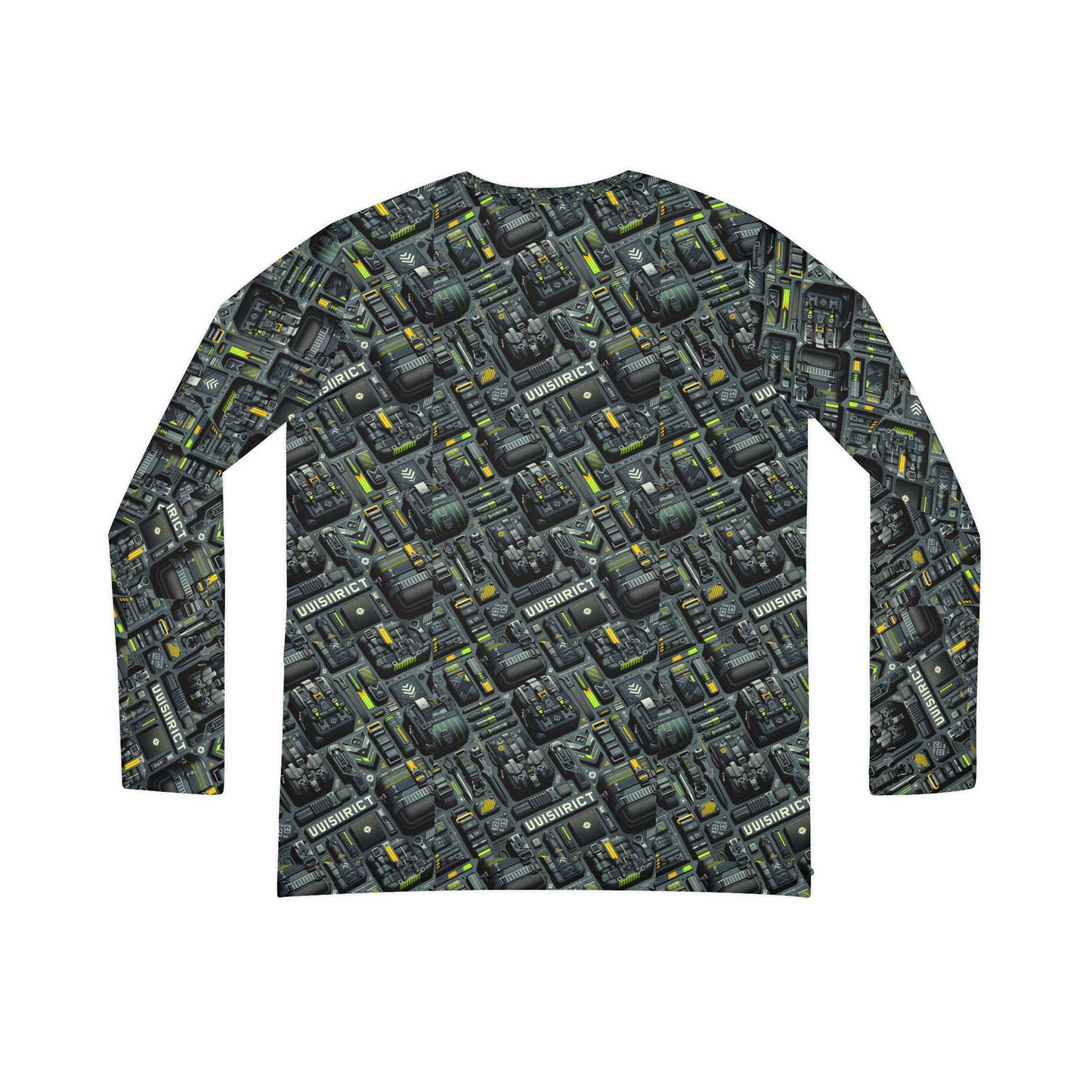 Tech Utility Streetwear Futuristic Tech-Forward Women's Long Sleeve V-Neck Shirt - 8404 Design-47