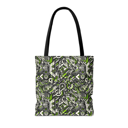 Graffiti Tech Fusion Bold Streetwear Fusion Tote Bag - 8404 Design-59