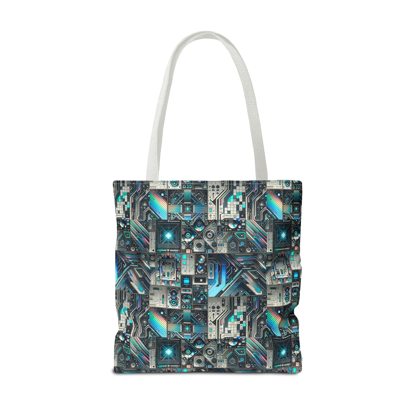 Tech-Infused Futurism Sleek Tech Edge Tote Bag - 8404 Design-48