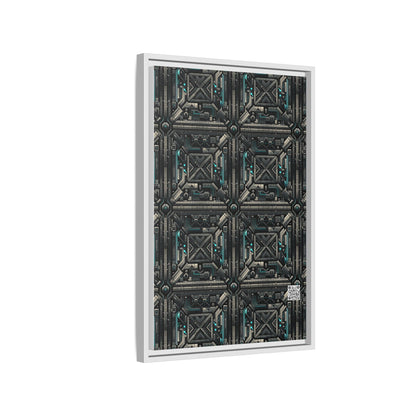 Tech Noir Futuristic Tech Aesthetic with a Dark Twist Matte Canvas, Framed (multi-color) - 8404 Design-59 B