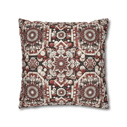 Neo Jomon Sculptural Aesthetics Artisanal Streetwear Spun Polyester Square Pillowcase - 8404 Design-55