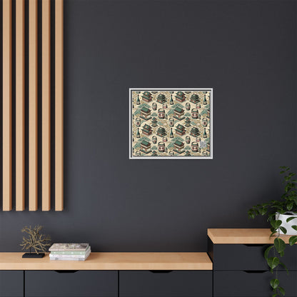 Cultural Artisanal Fusion Contemporary Cultural Elegance Matte Canvas, Framed (multi-Color) - 8404 Design-68 B
