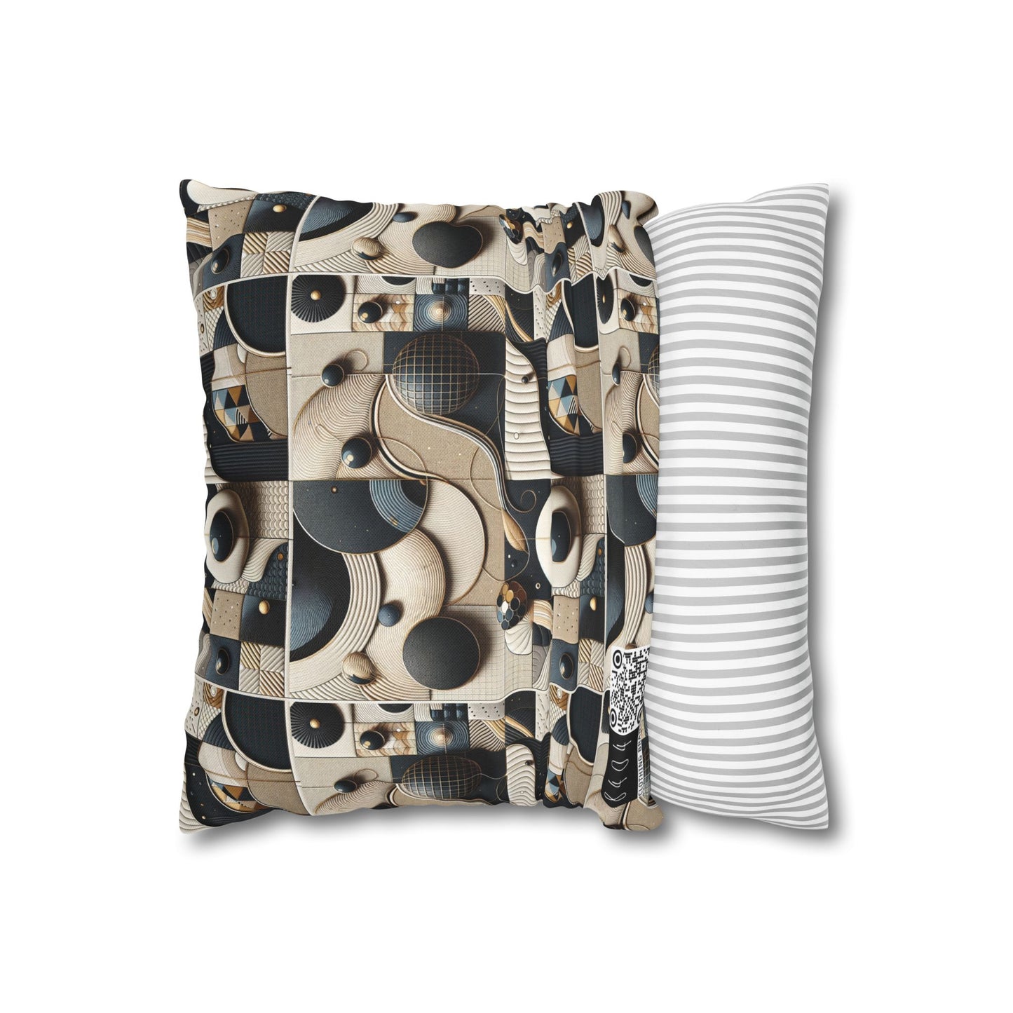 Tech-forward Luxe Streetwear Tech Luxe Fusion Spun Polyester Square Pillowcase - 8404 Design-71