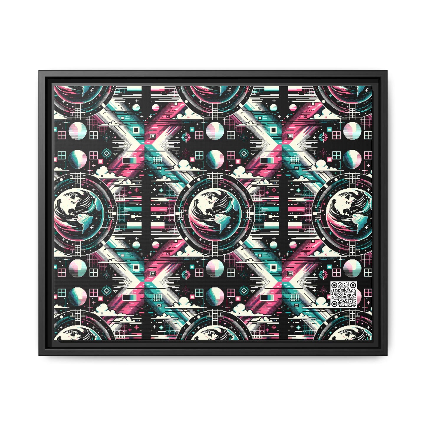 Digital Artistry Digital-native Streetwear Matte Canvas, Framed (multi-color) - 8404 Design-62 A
