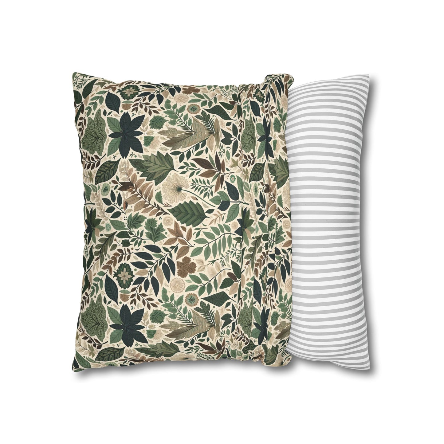 Streetwear Sustainability Environmentally Conscious Streetwear with a Natural Aesthetic Faux Suede Square Pillowcase - 8404 Design-57