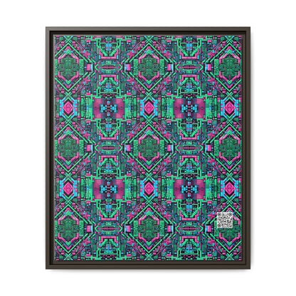 Digital Glitch Vibes Tech-Inspired Streetwear Matte Canvas, Framed (multi-Color) - 8404 Design-71 B