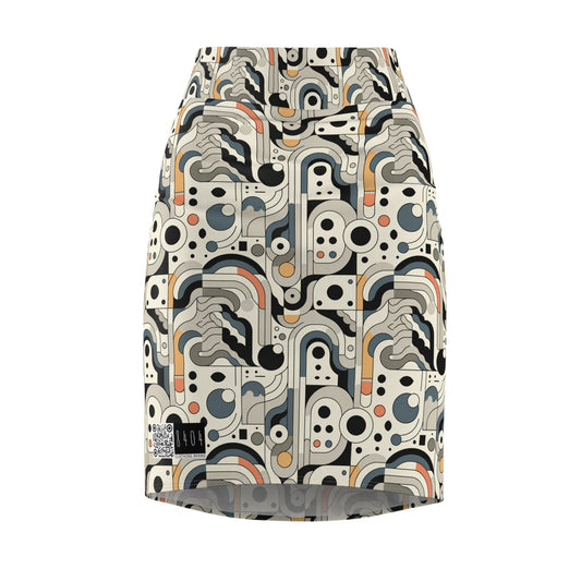 Modern Minimalism Minimalist Tech Women's Pencil Skirt - 8404 Design-60
