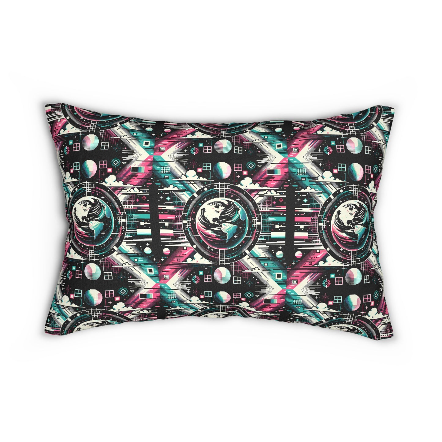 Digital Artistry Digital-native Streetwear Spun Polyester Lumbar Pillow - 8404 Design-62 B