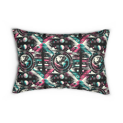 Digital Artistry Digital-native Streetwear Spun Polyester Lumbar Pillow - 8404 Design-62 B