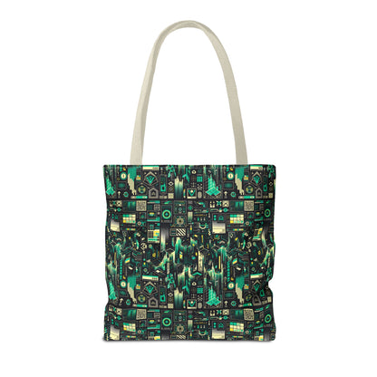 Digital Dystopia Tech Noir Tote Bag - 8404 Design-63