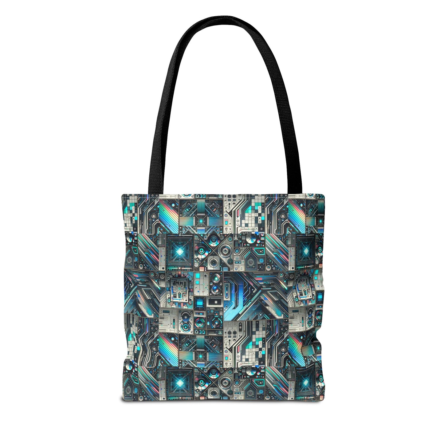 Tech-Infused Futurism Sleek Tech Edge Tote Bag - 8404 Design-48