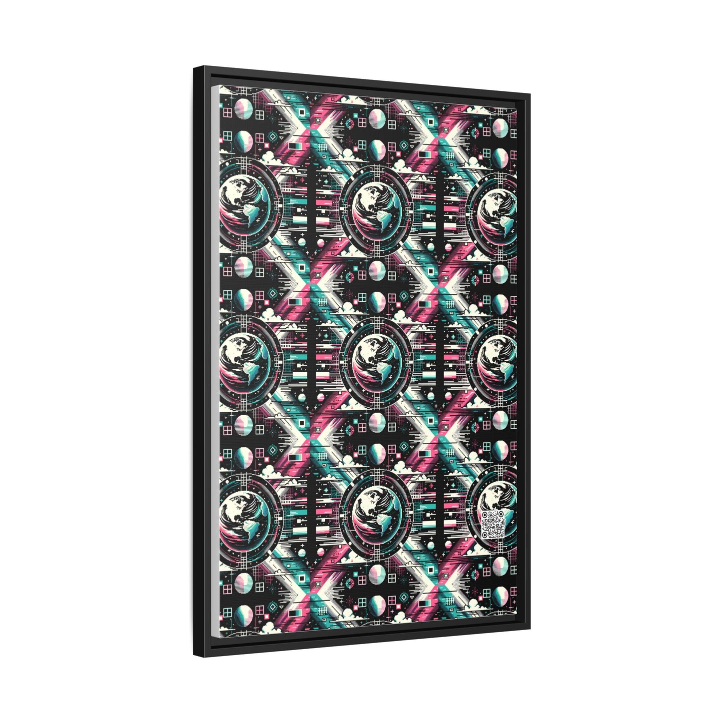 Digital Artistry Digital-native Streetwear Matte Canvas, Framed (multi-color) - 8404 Design-62 A